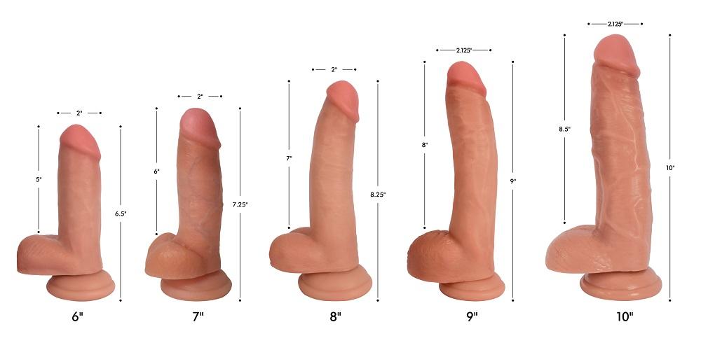 Light Bareskin Dildo With Balls