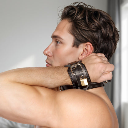 Strict Leather Wrist-to-Neck Restraint