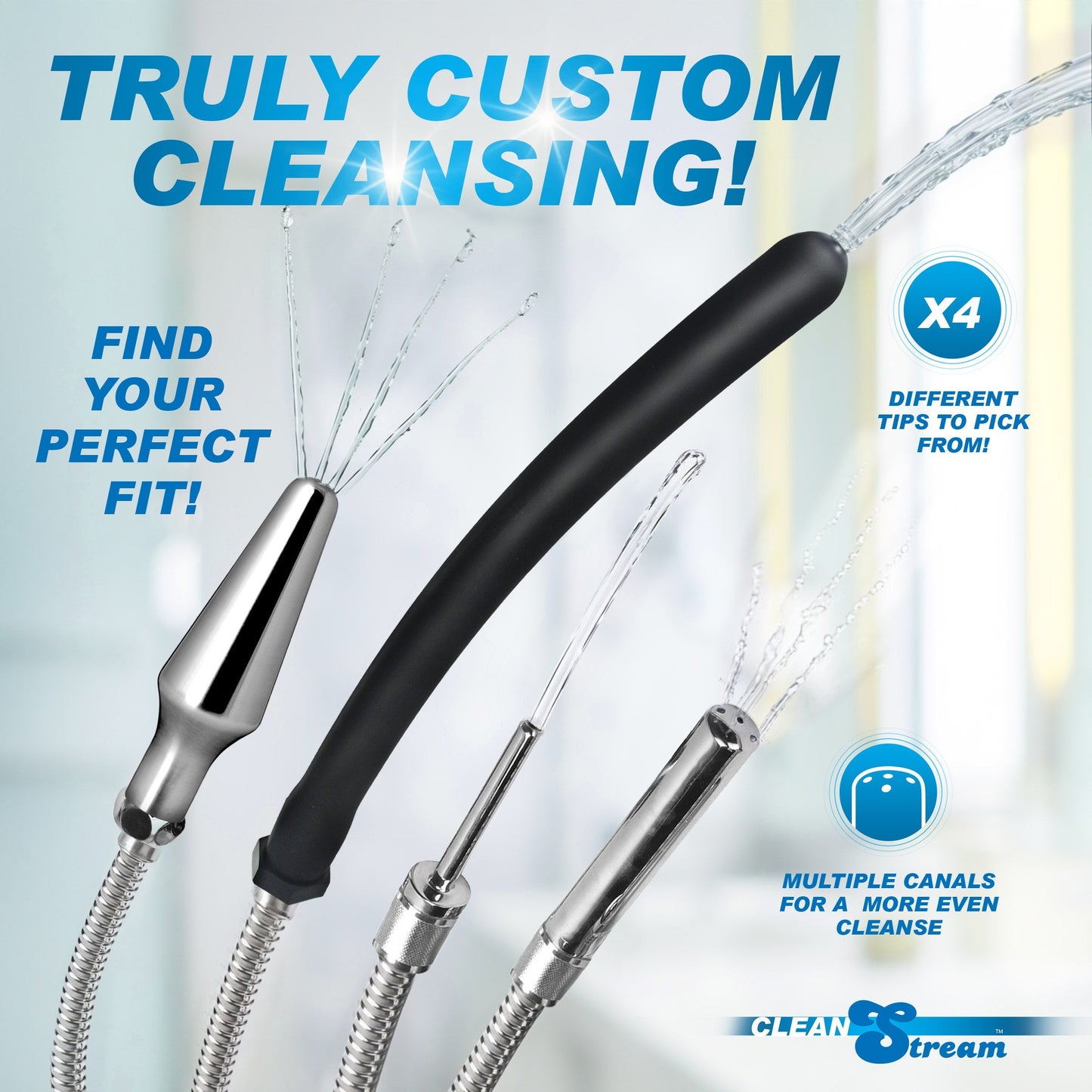 All-in-One 4 Tip Shower Enema System