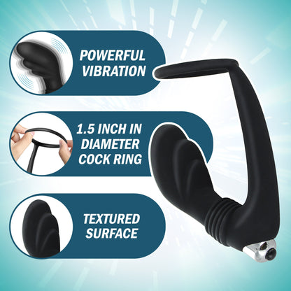 Nova Silicone Cock Ring and Prostate Vibe