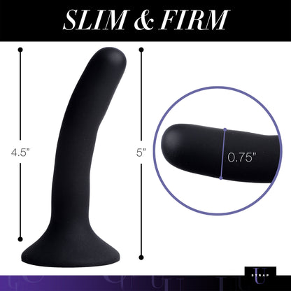 Black Silicone Dildo - Small