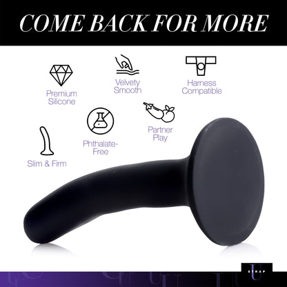Black Silicone Dildo - Small