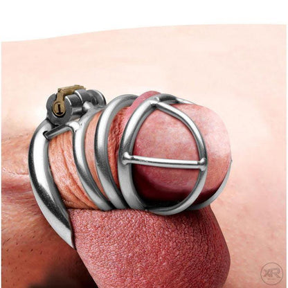 The Pen Deluxe Stainless Steel Locking Chastity Cage