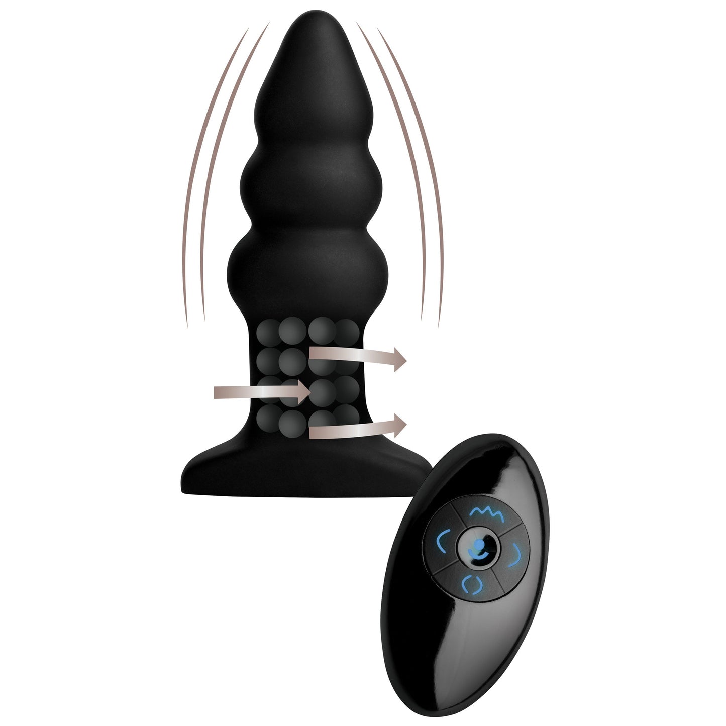 Rimmers Model I Rippled Rimming Plug with Remote
