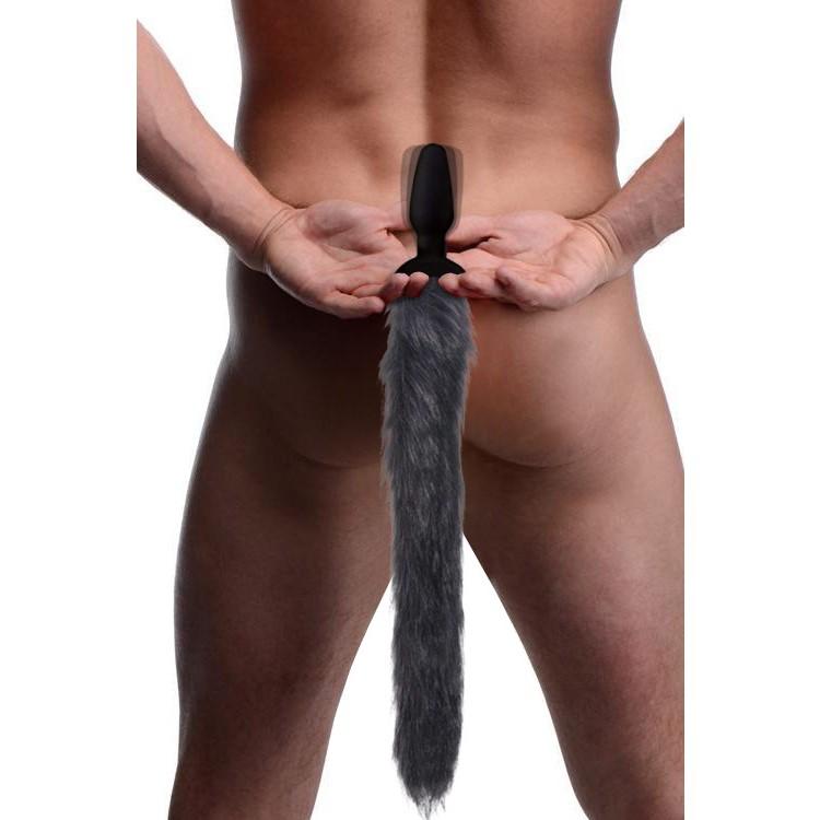 Remote Control Vibrating Fox Tail Anal Plug