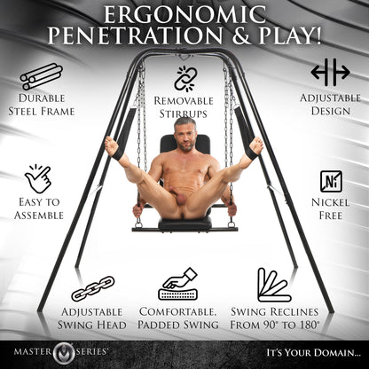 Throne Adjustable Sex Swing with Stand