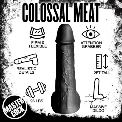 Black Moby Huge 2 Foot Tall Super Dildo