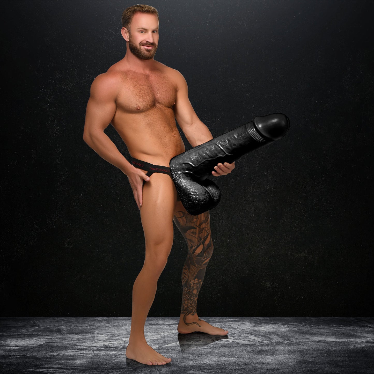 Black Moby Huge 2 Foot Tall Super Dildo