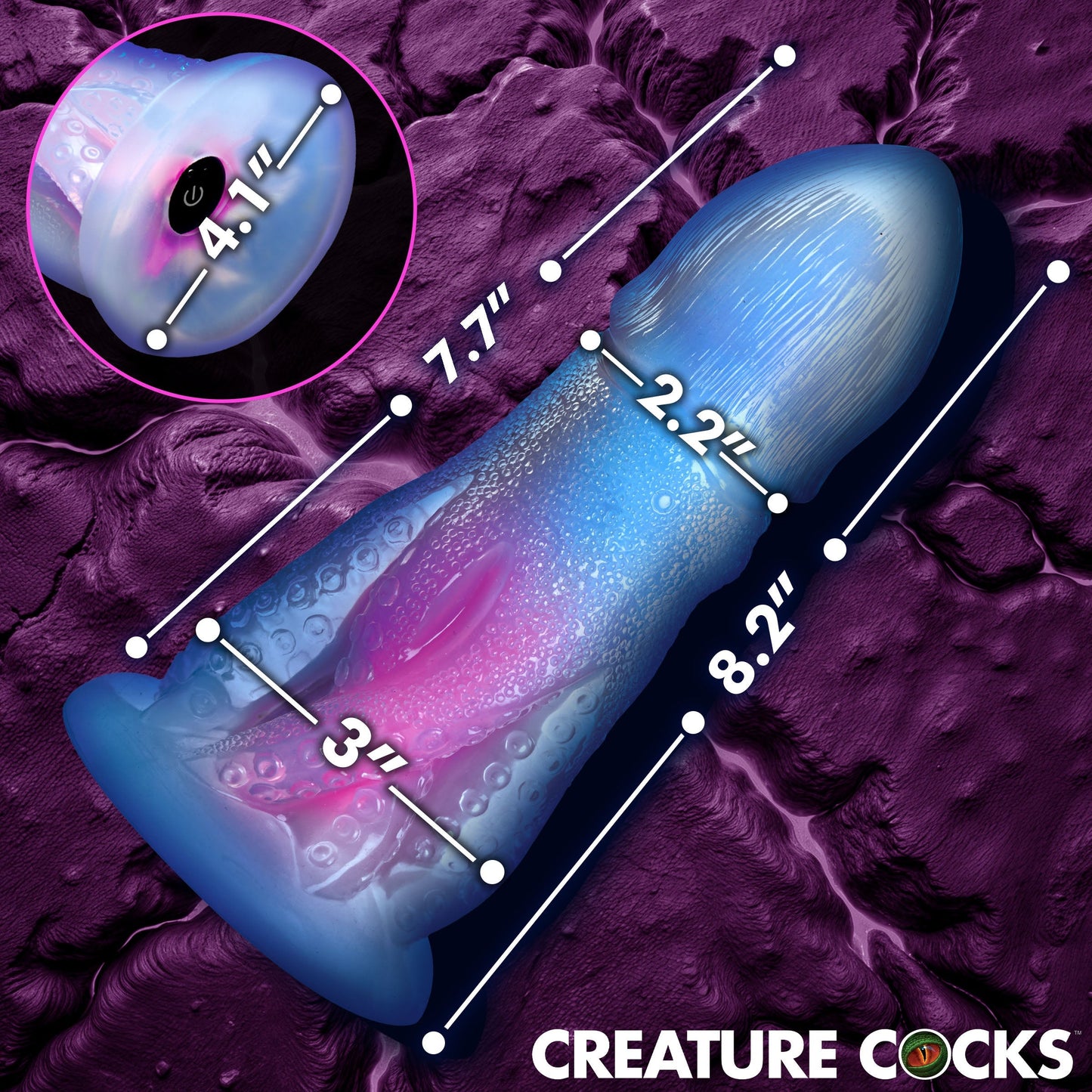 Cocktopus Deluxe Vibrating Silicone Dildo