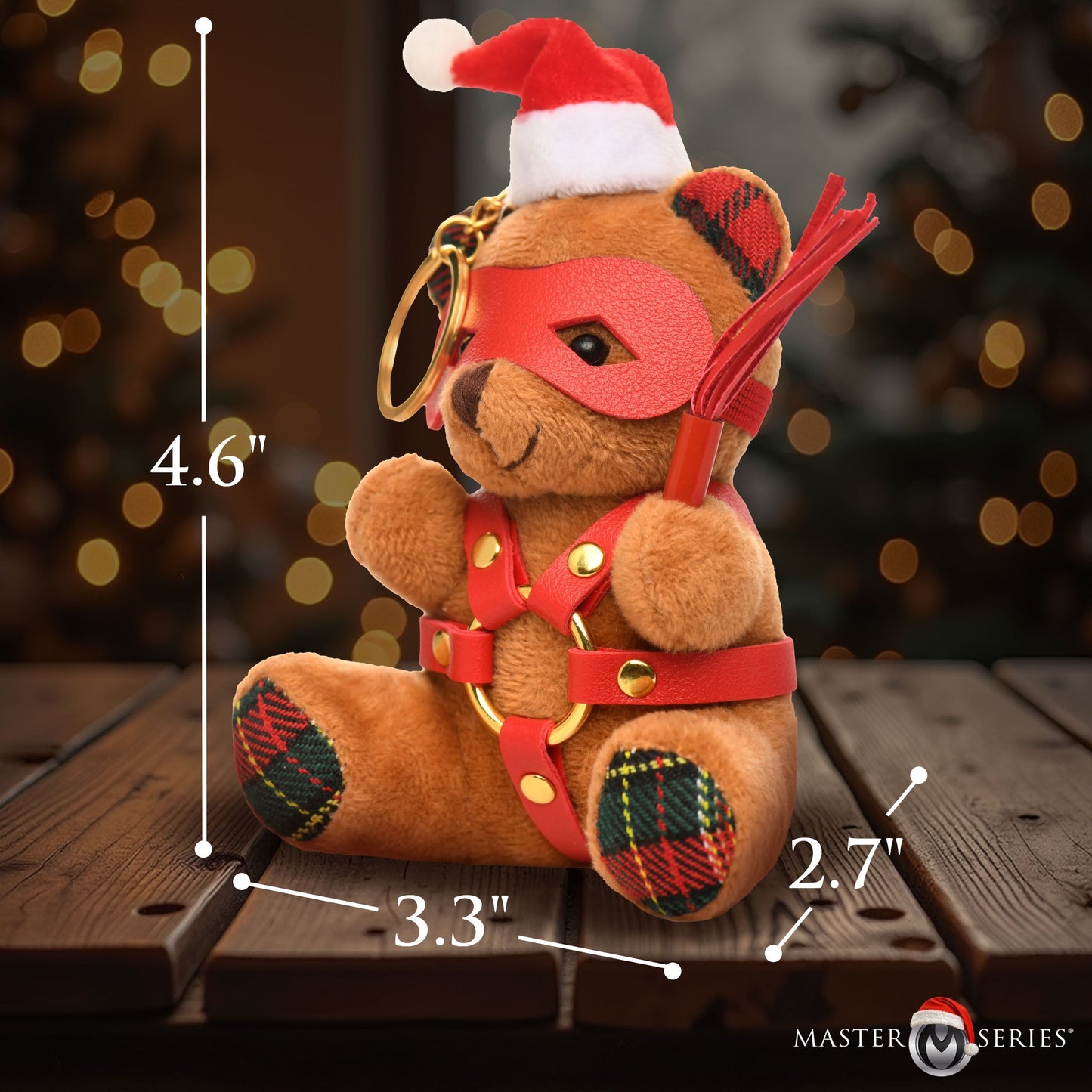 Holiday Bondage Bear Keychain