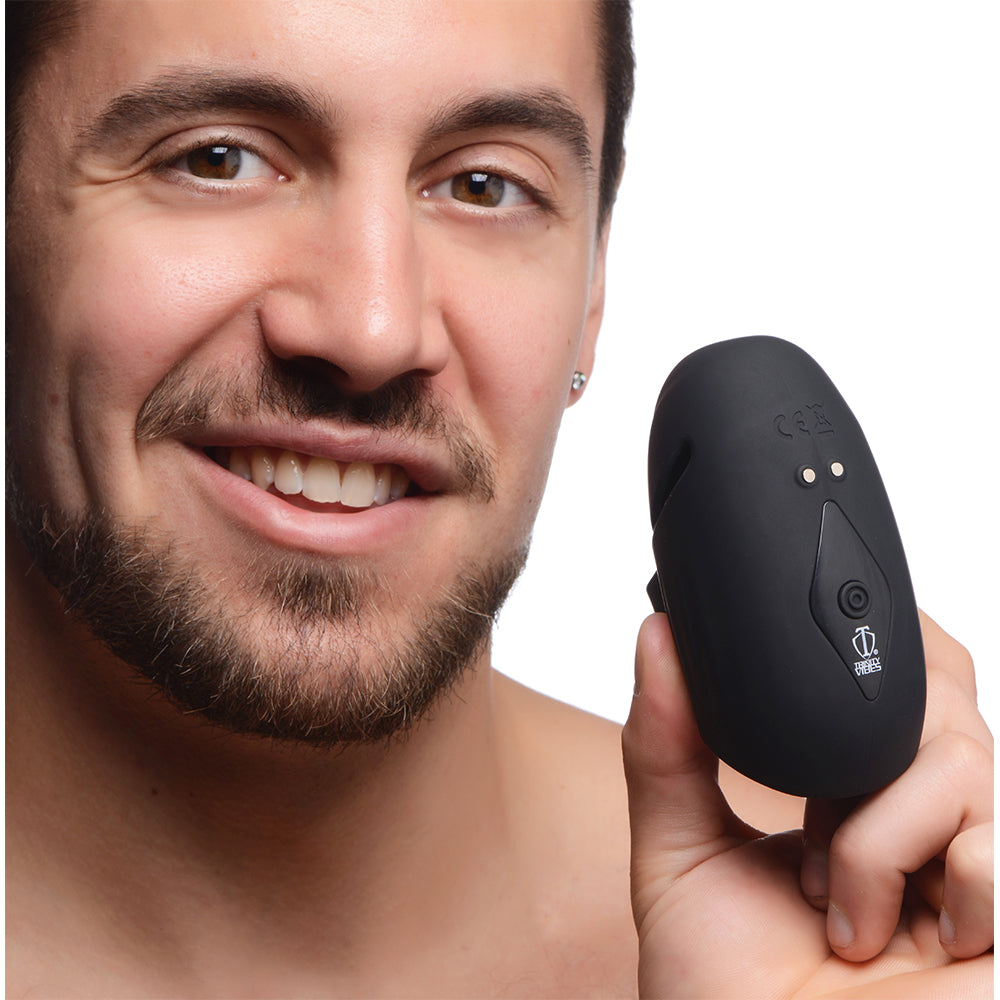 8X Vibrating Silicone Penis Head Stimulator