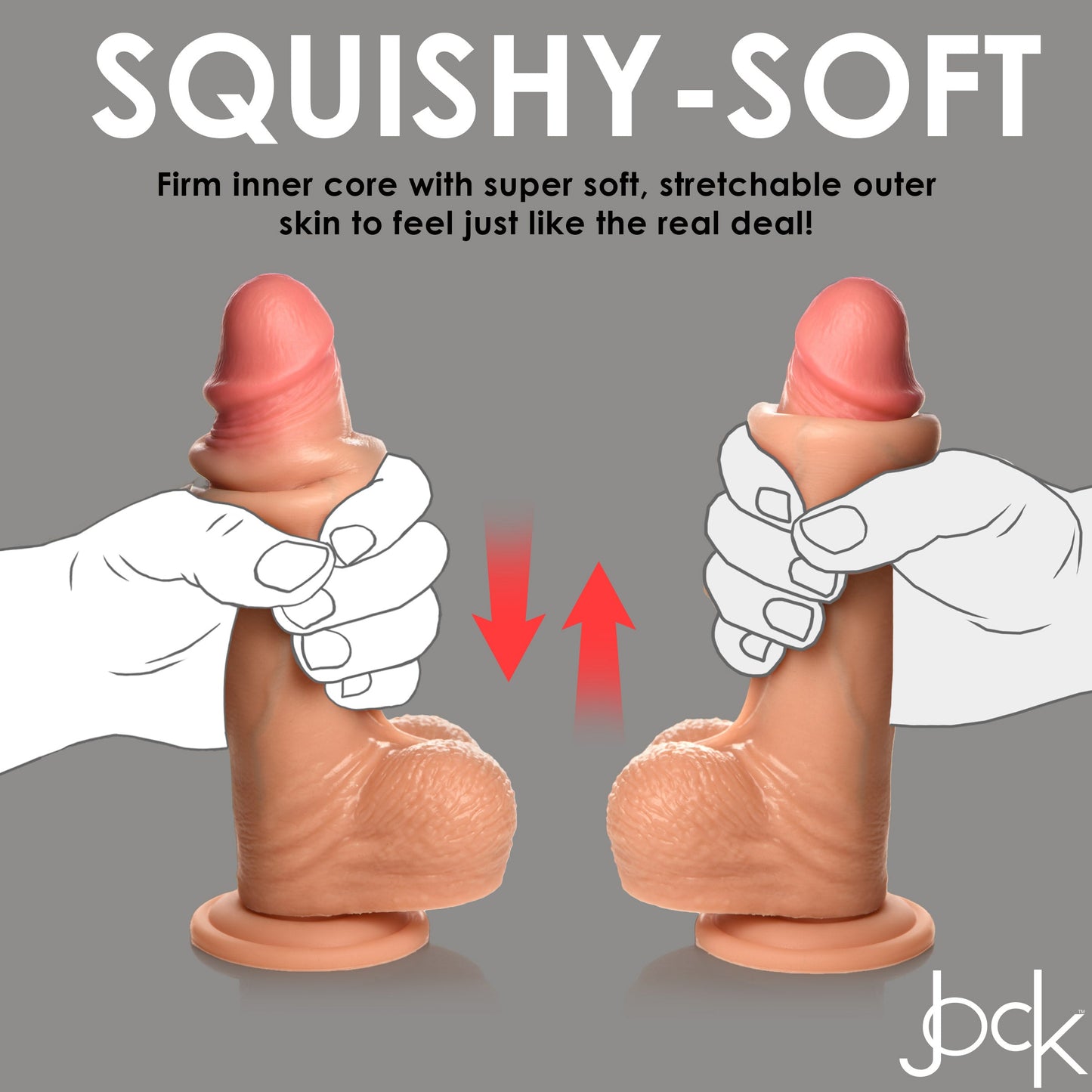 8 Inch Real Skin Silicone Dildo with Balls
