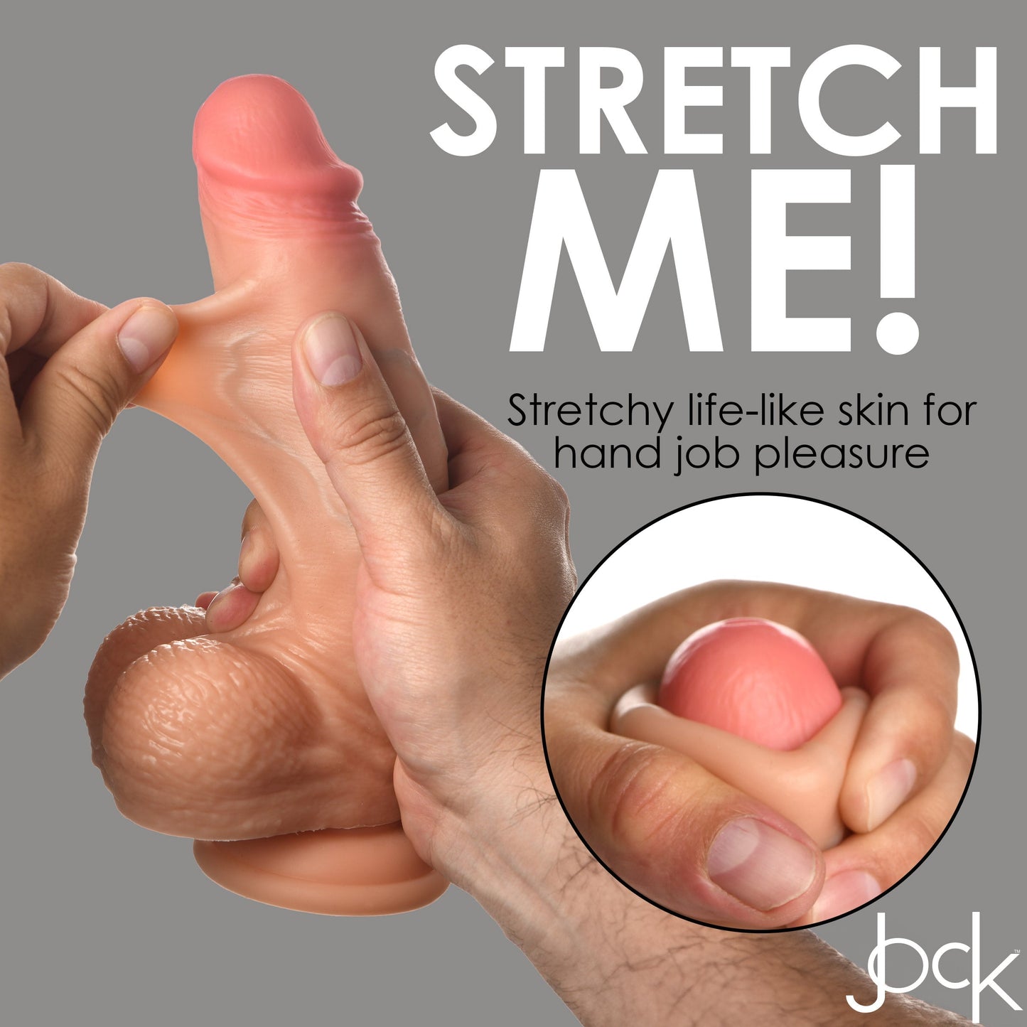 8 Inch Real Skin Silicone Dildo with Balls