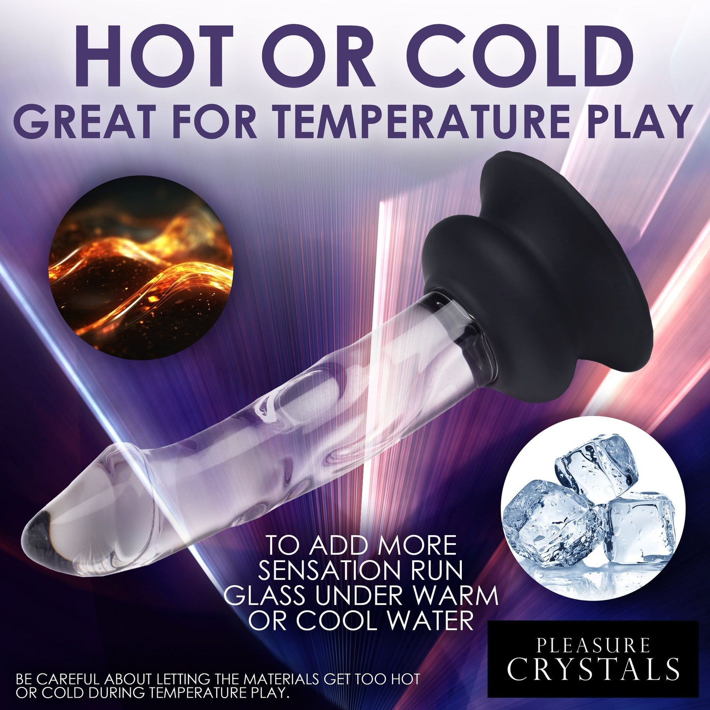 Glass Dildo with Silicone Base