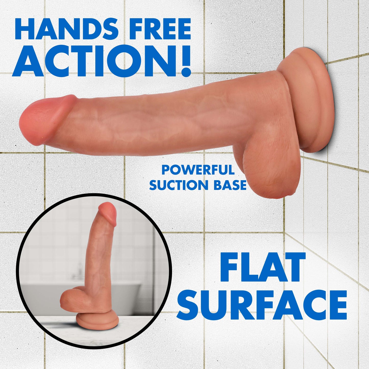 Light Bareskin Dildo With Balls