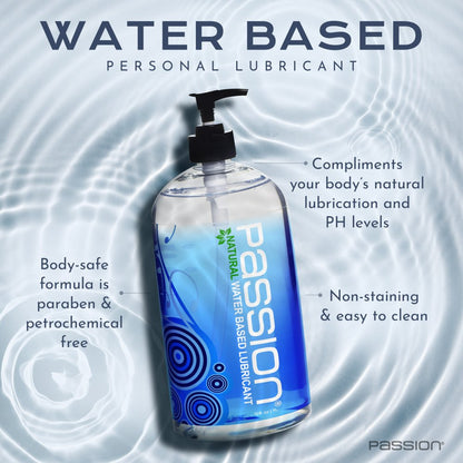 Passion Natural Water-Based Lube 16oz Pump