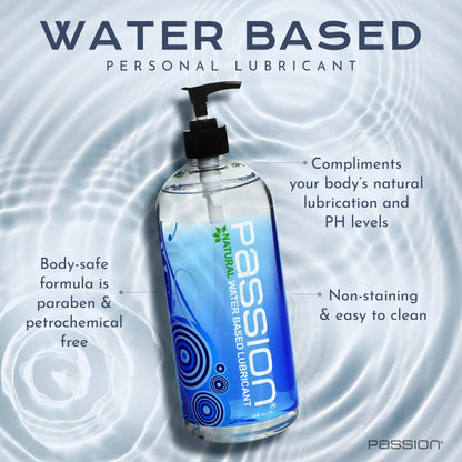 34oz Passion Natural Water-Based Lube Pump