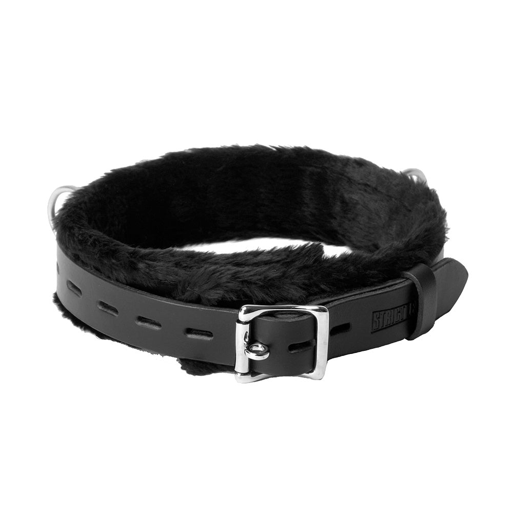 Strict Leather Low Rise Locking Fur Collar