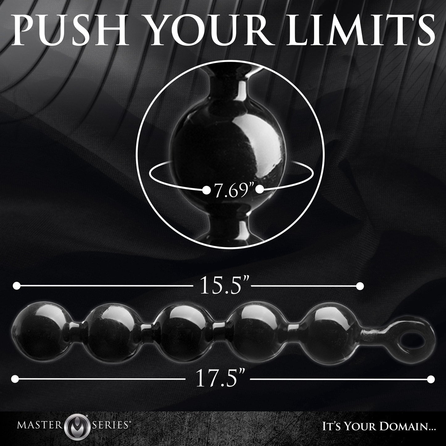 The Black Baller Anal Beads