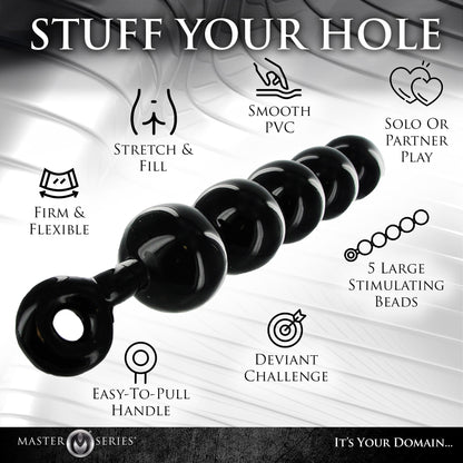 The Black Baller Anal Beads