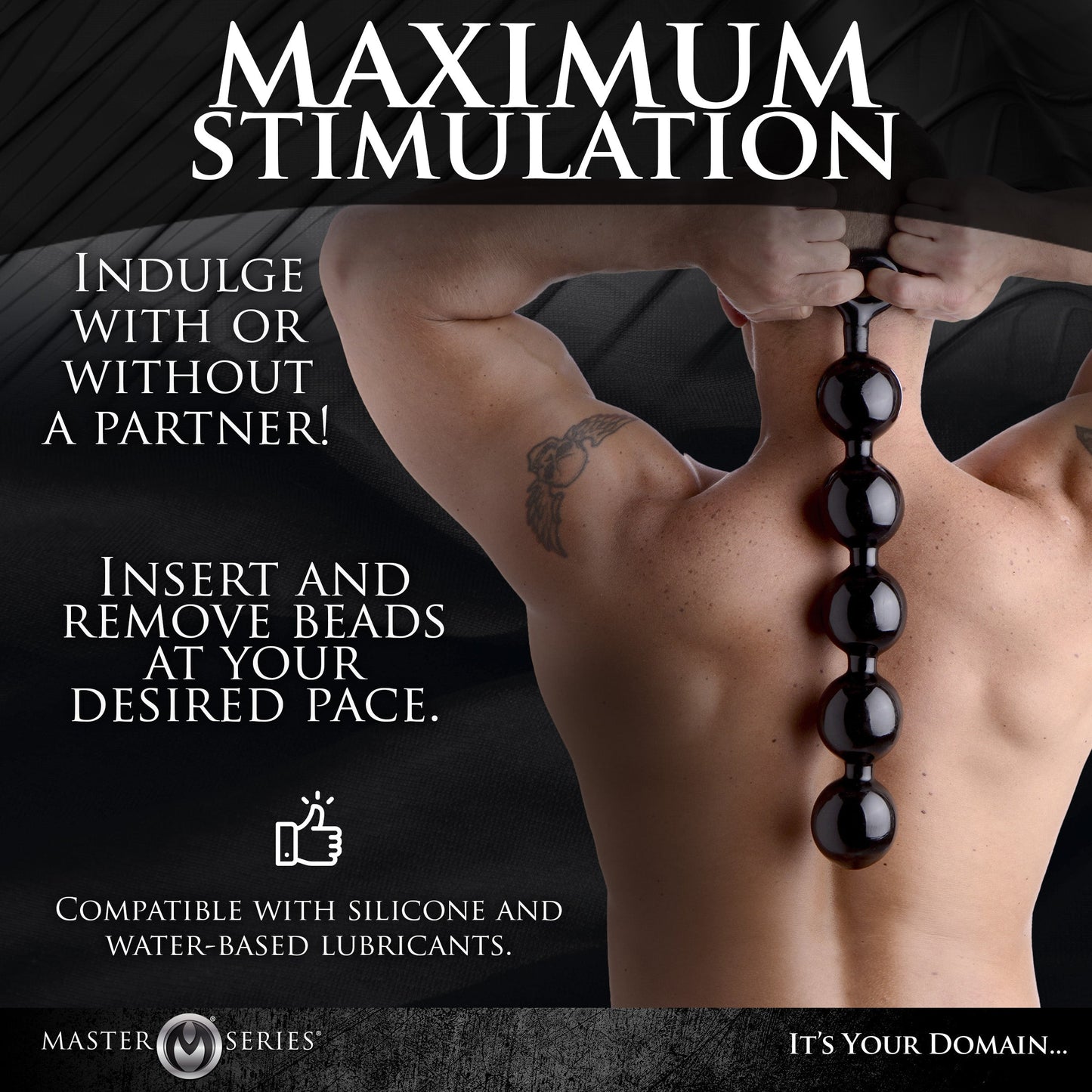 The Black Baller Anal Beads