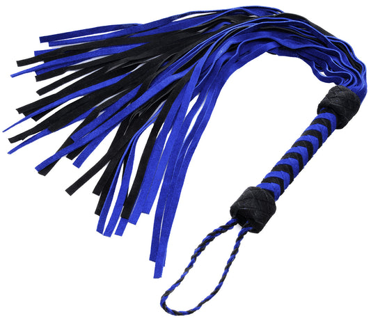 Suede Black and Blue Flogger