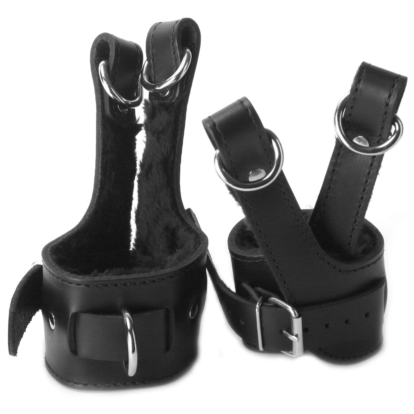 Suspension Set with Ring and Fur-Lined Cuffs
