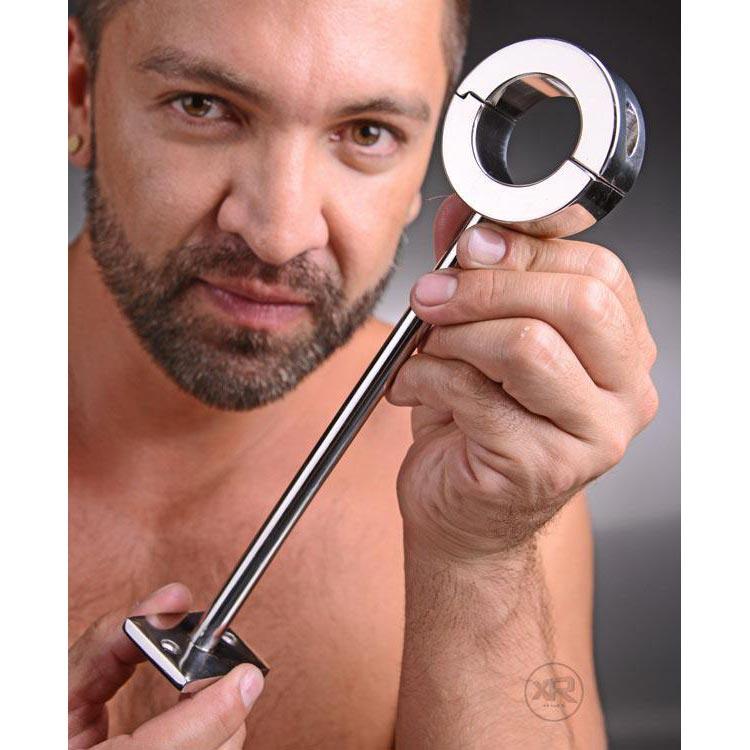 Locking Mounted CBT Scrotum Cuff with Bar