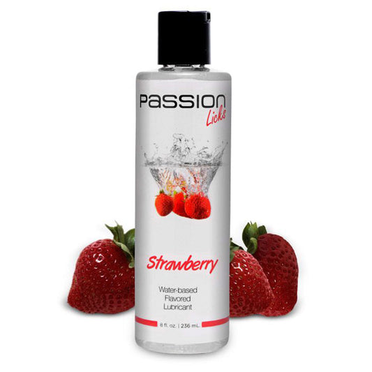 Passion Licks Water Based Flavored Lubricant - 8 oz
