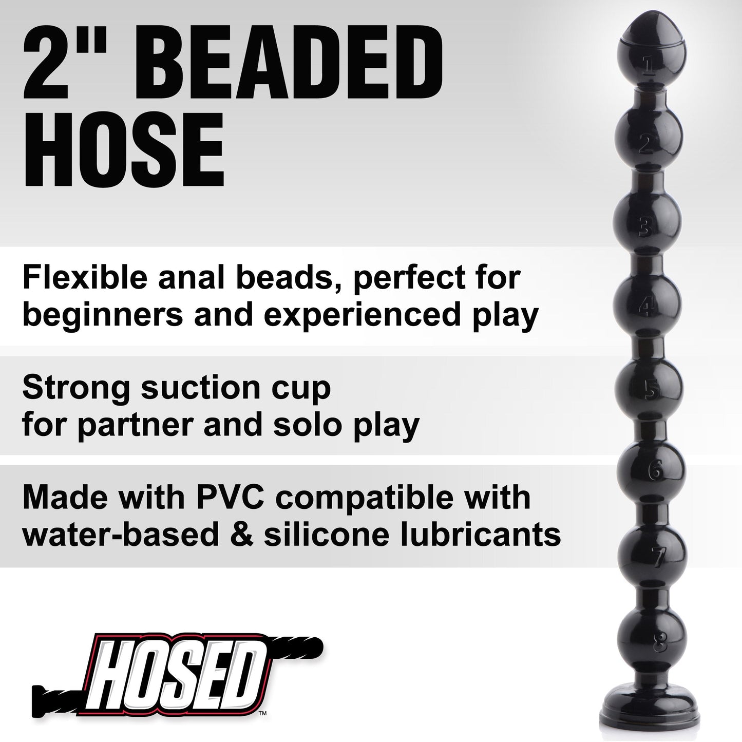 Hosed 2" Beaded Anal Snake