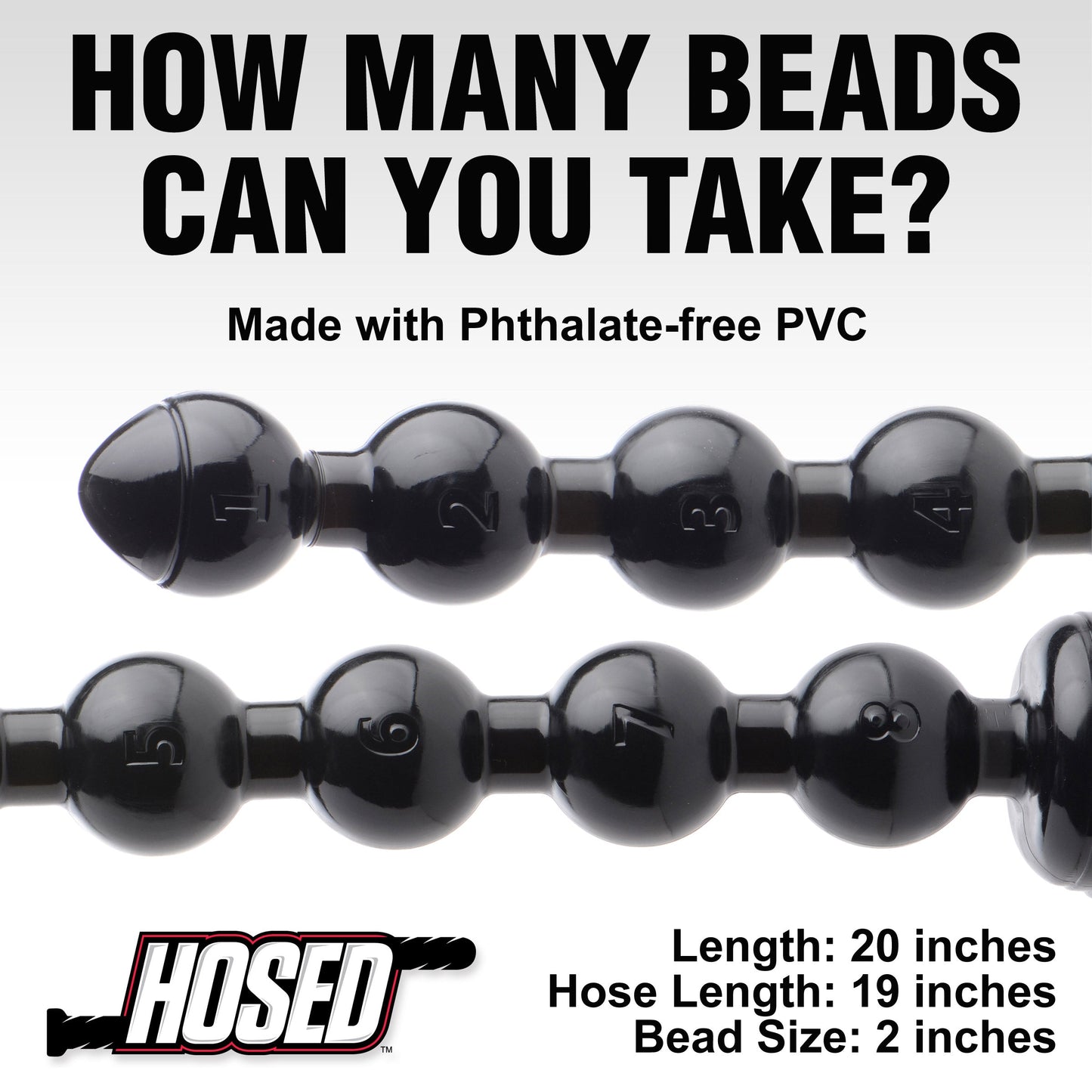 Hosed 2" Beaded Anal Snake