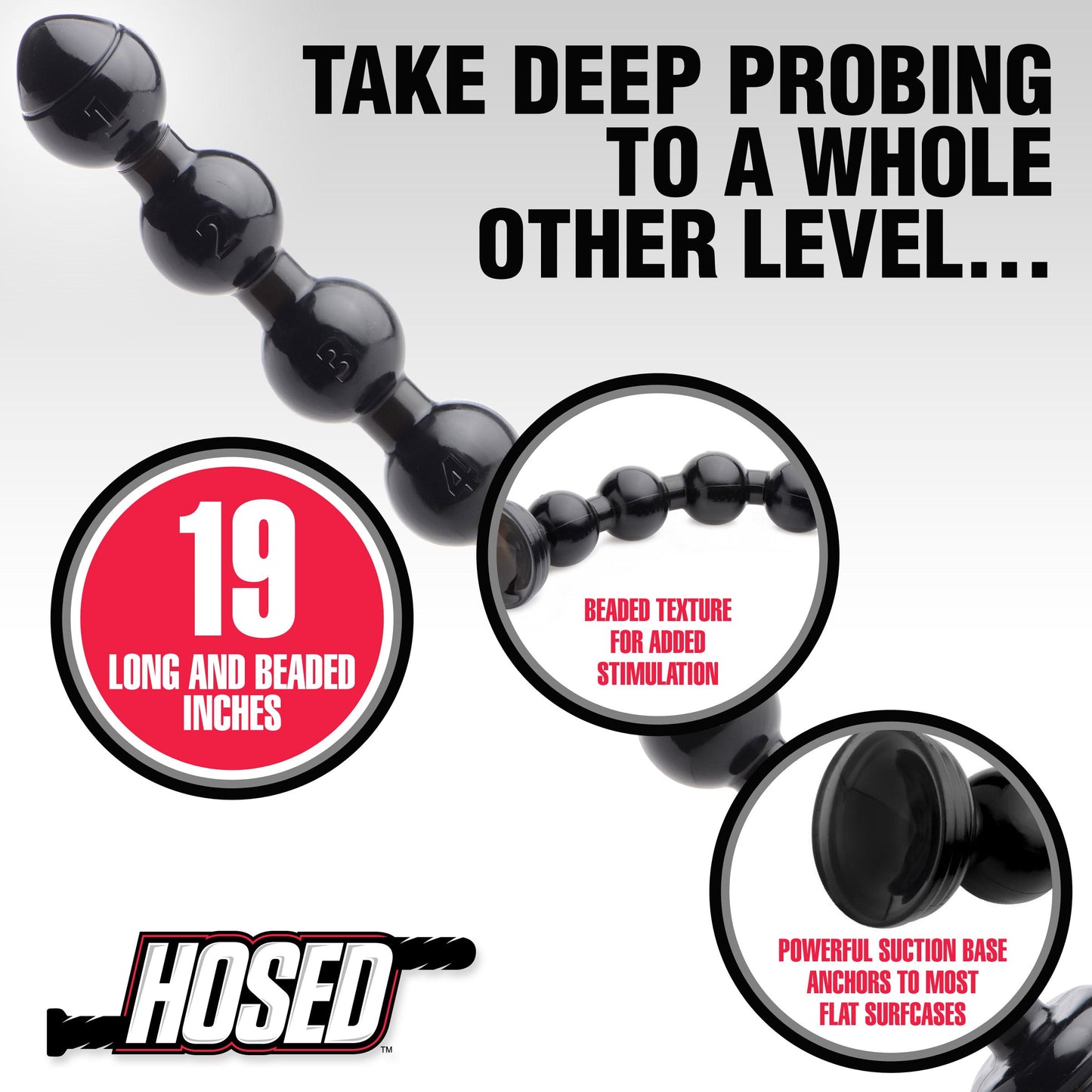 Hosed 2" Beaded Anal Snake
