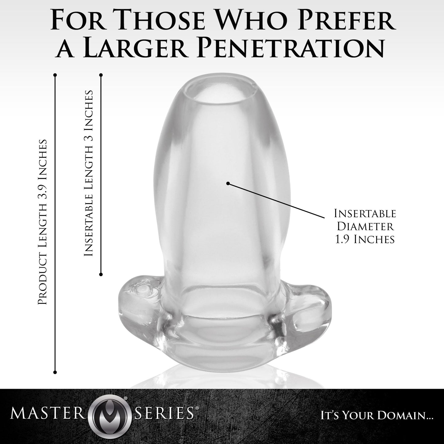 PeepHole Clear Hollow Anal Plug