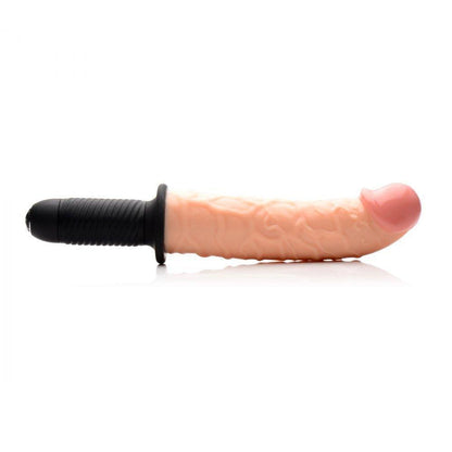 The Curved Dicktator 13 Mode Vibrating Giant Dildo Thruster