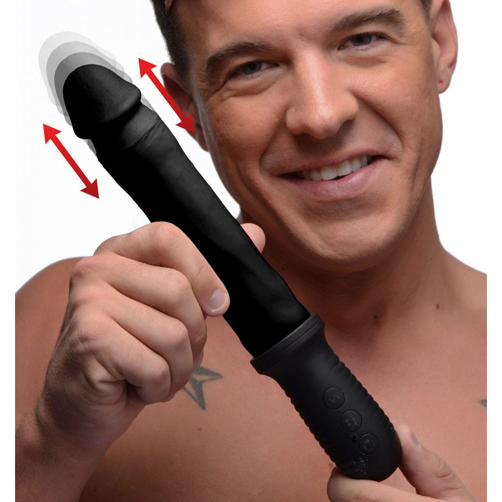 8X Auto Pounder Vibrating and Thrusting Dildo with Handle