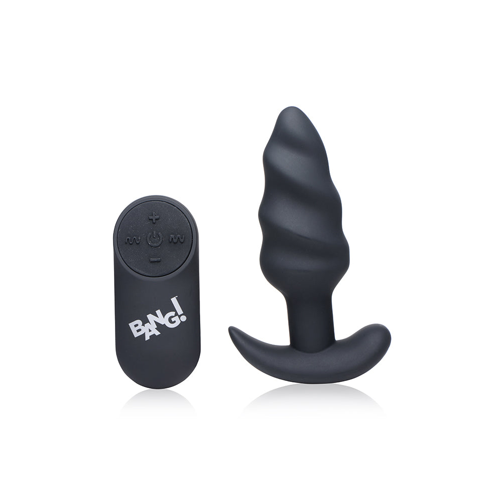 Remote Control 21X Vibrating Silicone Swirl Butt Plug