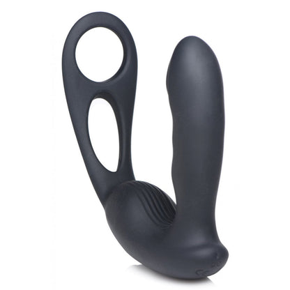 7X P-Strap Milking and Vibrating Prostate Stimulator with Cock and Ball Harness