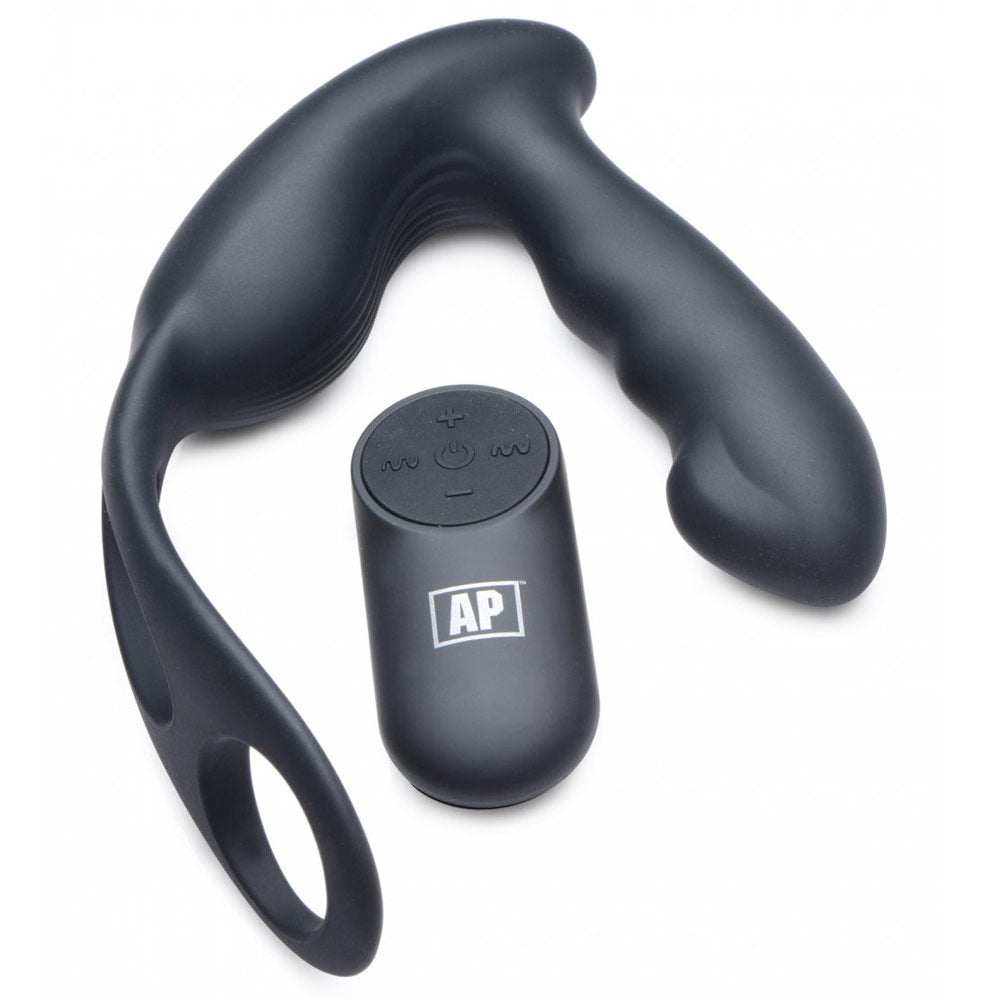 7X P-Strap Milking and Vibrating Prostate Stimulator with Cock and Ball Harness