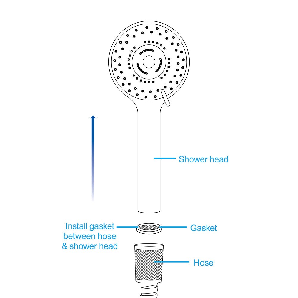 Shower Head with Silicone Nozzle