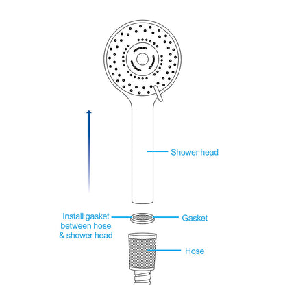 Shower Head with Silicone Nozzle
