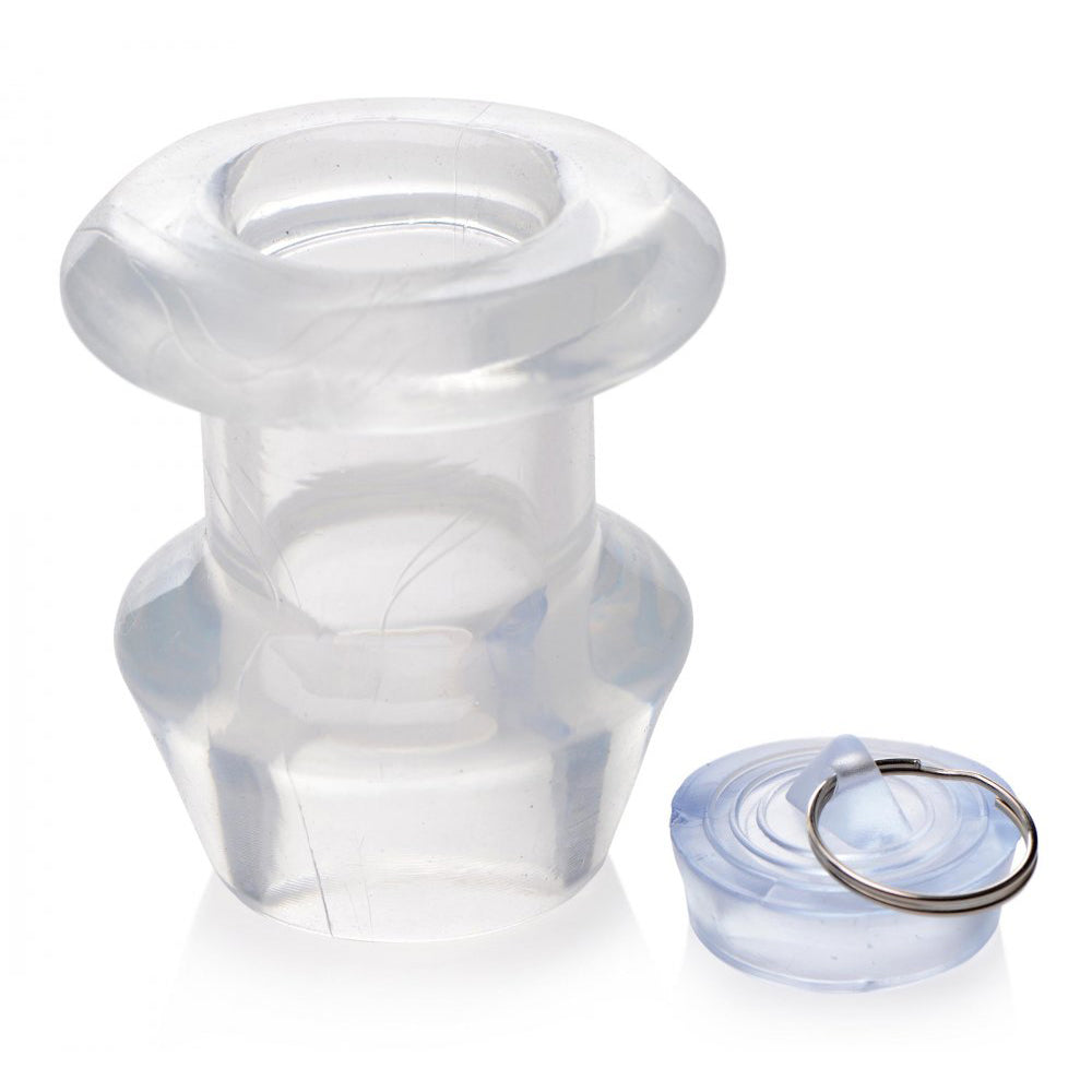 Ass Bung Clear Hollow Anal Dilator with Plug