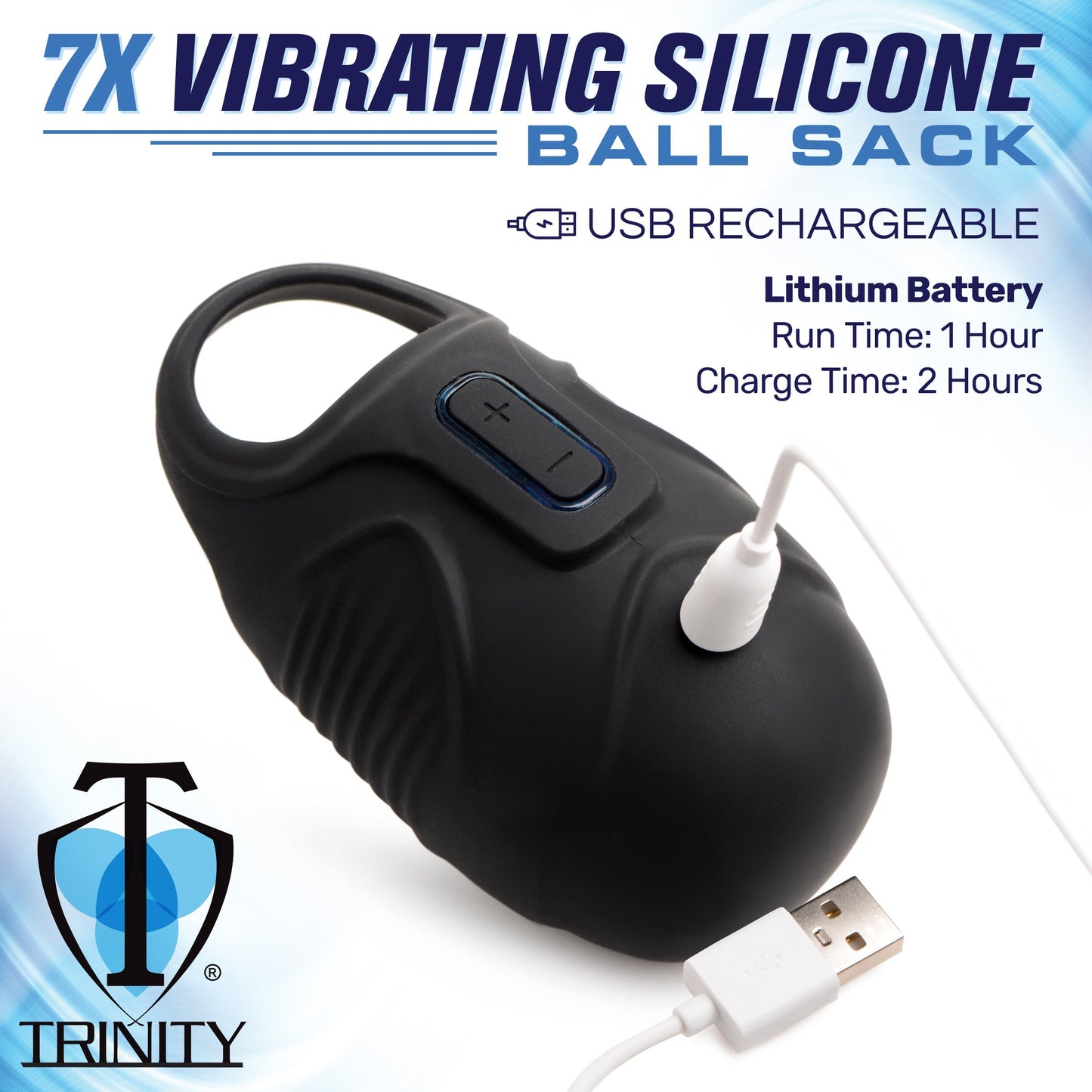 7x Vibrating Silicone Testicle Massager