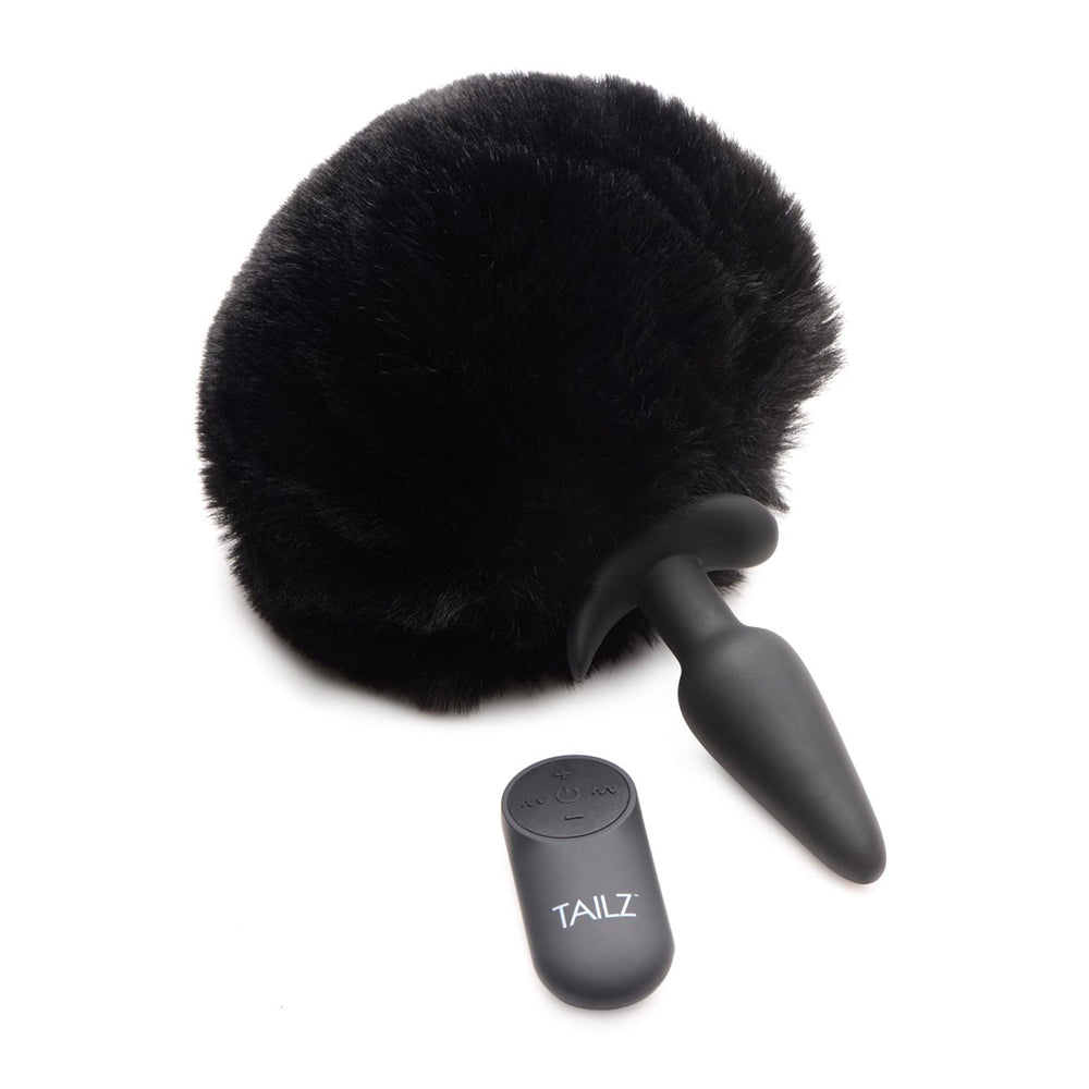 Small Vibrating Anal Plug with Interchangeable Bunny Tail