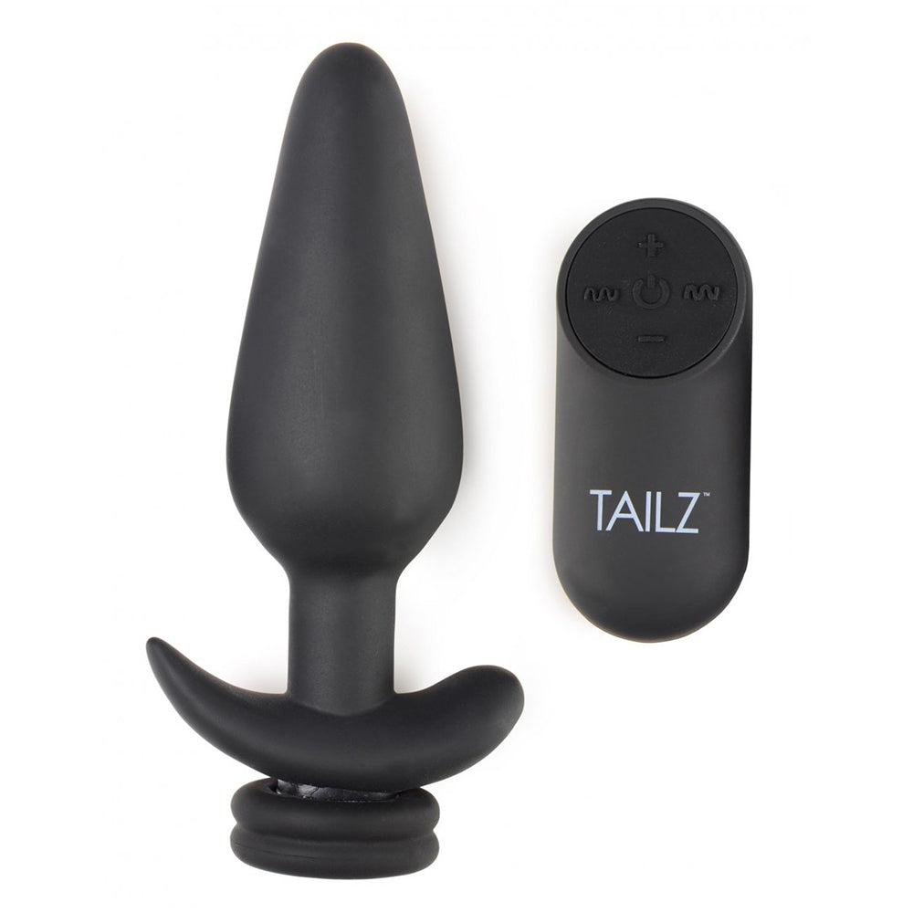 Large Vibrating Anal Plug with Interchangeable Bunny Tail