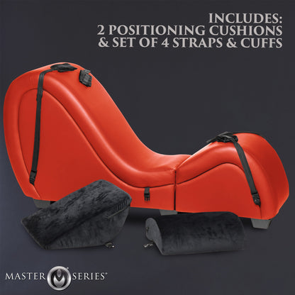 Red Detachable Kinky Couch Sex Chaise with Love Pillows